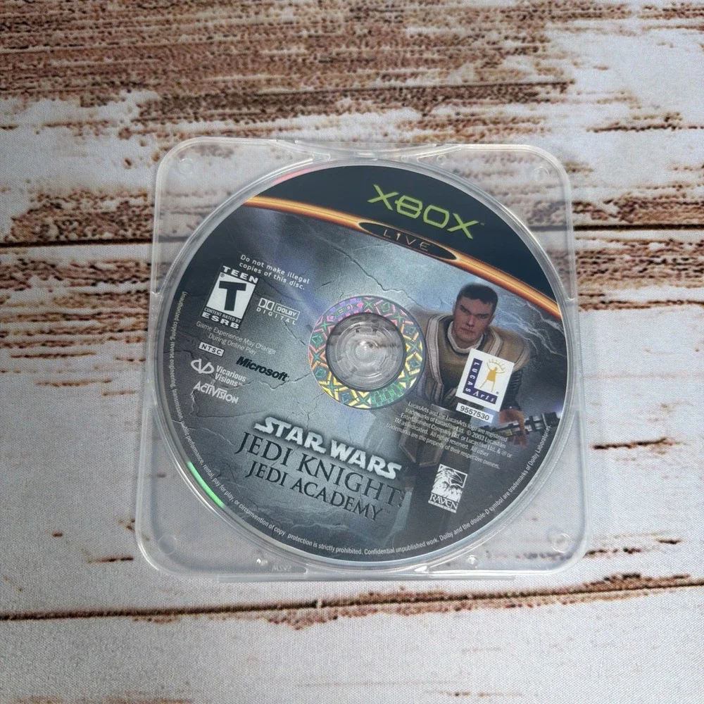 Star Wars Jedi Knight Jedi Academy Xbox Game Disc With Instruction Manual Tested
